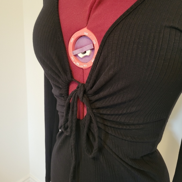 Forever 21 Black Long Sleeved Dress | NWT | Size L - Picture 3 of 6